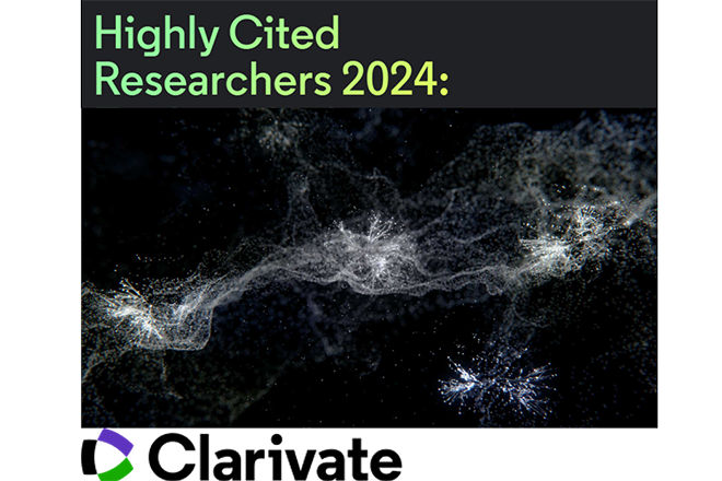 Professor Takayuki Tohge of the Plant Secondary Metabolism Laboratory has been selected for "Highly Cited Researchers 2024" announced by Clarivate Analytics, Inc.